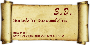 Serbán Dezdemóna névjegykártya